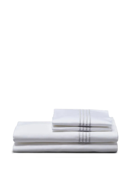  Thom Browne Stripe-detail Bedding (set Of Four) (270cm X 320cm) - White 