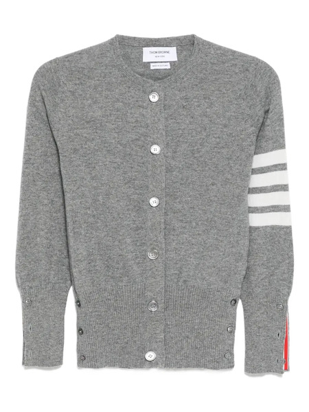  Thom Browne Stripe-detail Cashmere Cardigan - Grey 