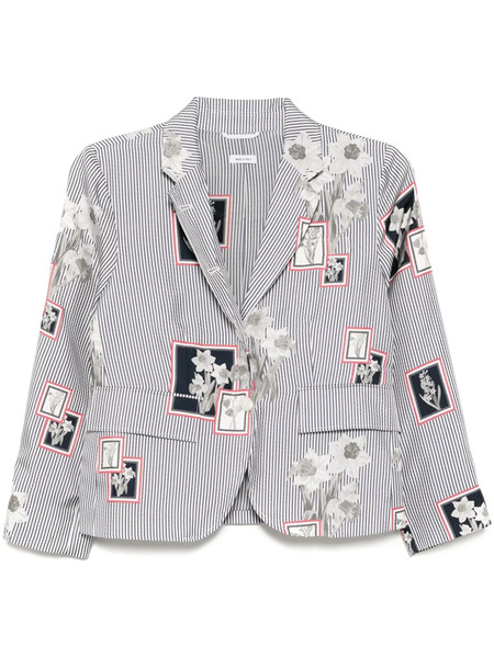  Thom Browne Striped Blazer - Blue 