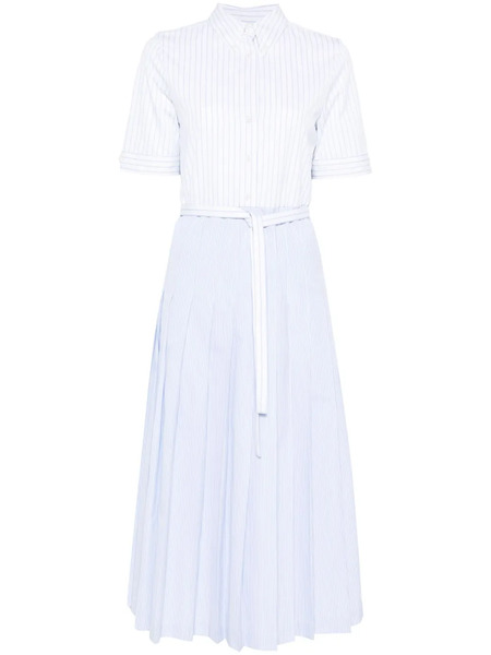  Thom Browne Striped Midi Dress - Blue 
