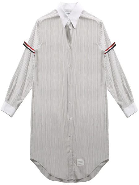  Thom Browne Striped Shirtdress - Grey 