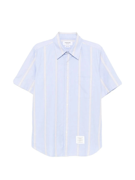  Thom Browne Striped Short-sleeve Shirt - Blue 