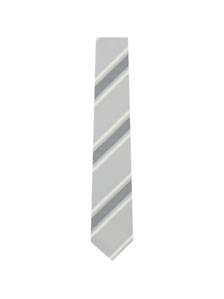  Thom Browne Striped Tie - Grey 