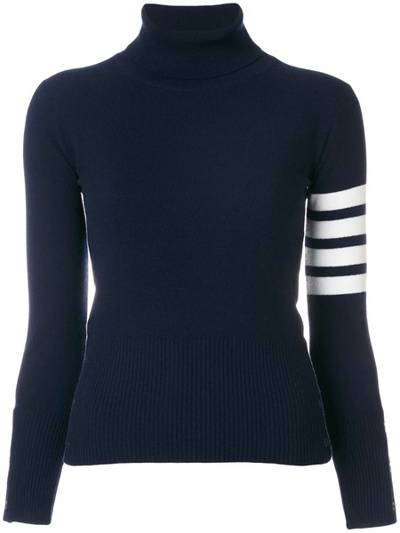  Thom Browne Striped Turtleneck Sweater - Blue 