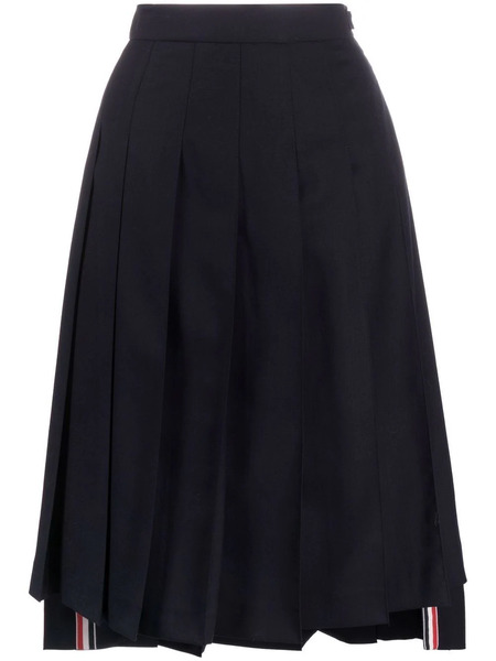  Thom Browne Super 120s Twill Pleated Skirt - Blue 