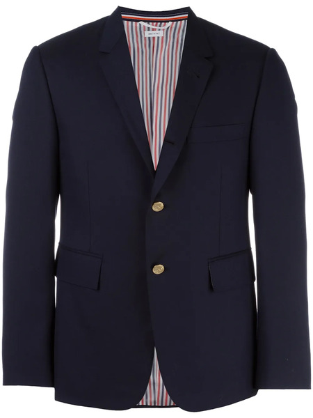  Thom Browne Super 120s Twill Sport Blazer - Blue 