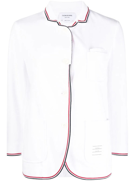  Thom Browne Tech Twill Blazer Jacket - White 