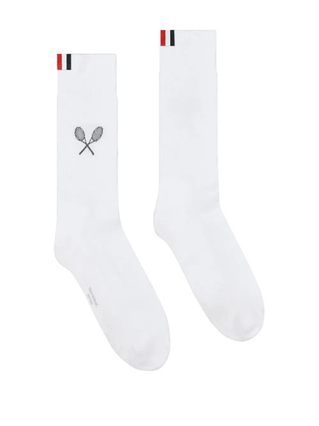  Thom Browne Tennis Racquet Socks - White 