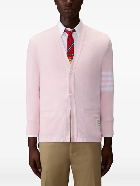  Thom Browne Textured Pique Cardigan - Pink 