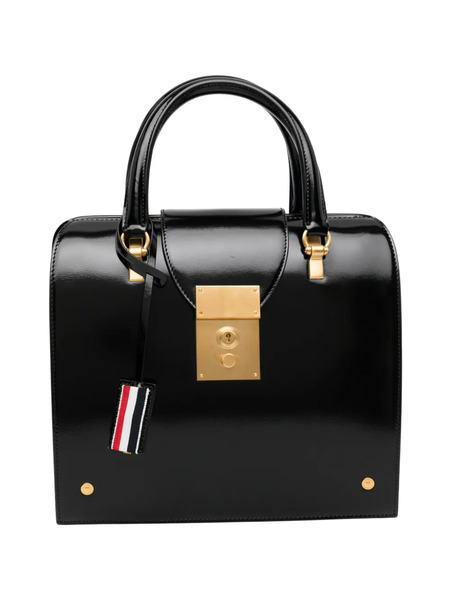  Thom Browne Top Handle Structured Tote Bag - Black 