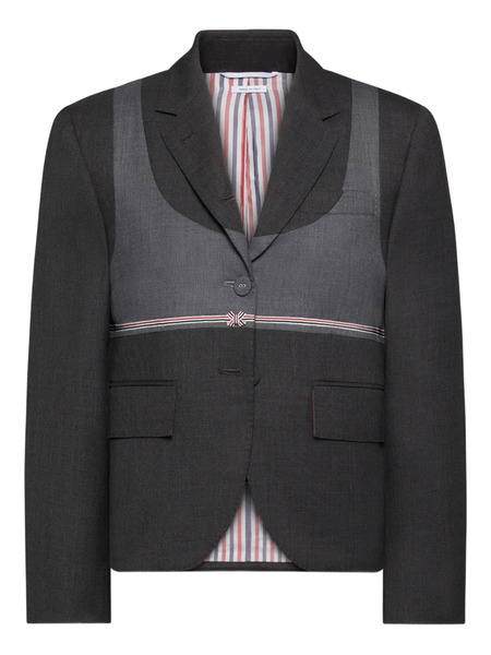  Thom Browne Twill Trompe-l'œil Jacket - Grey 