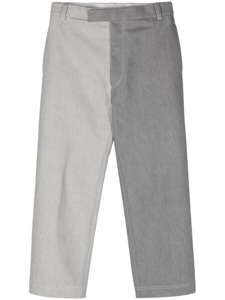  Thom Browne Two-tone Straight-leg Jeans - Grey 