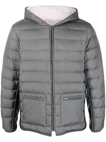  Thom Browne Zip-front Padded Jacket - Grey 