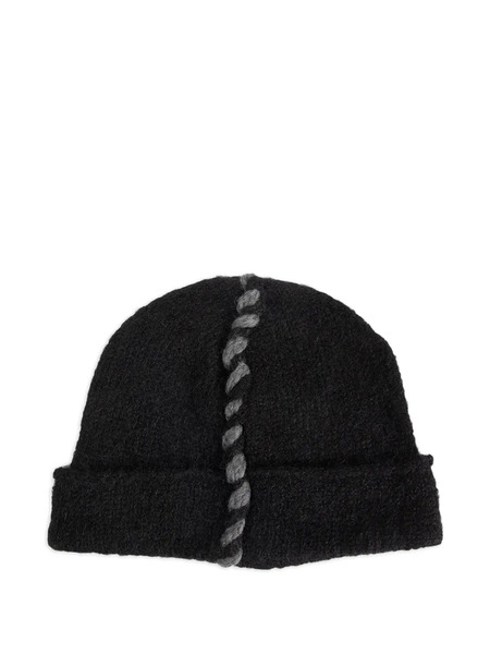  Thom Krom Braided Beanie Hat - Black 