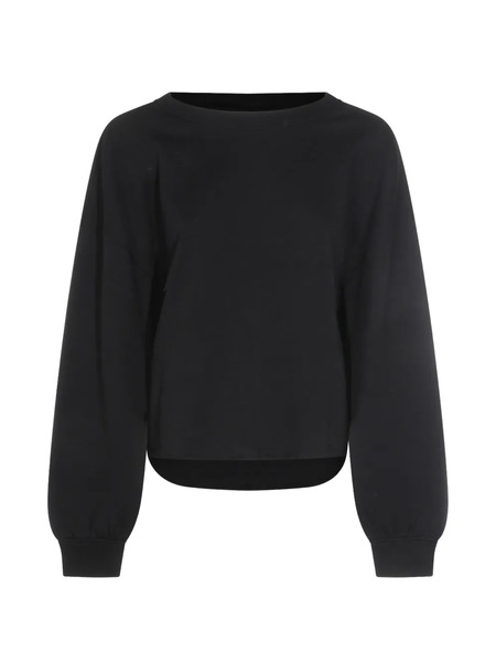 Thom Krom Cuffed Cropped Sweatshirt - Black 