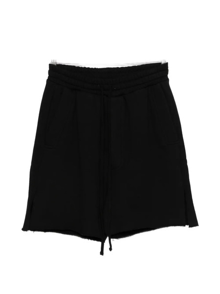  Thom Krom Drawstring Frayed Shorts - Black 