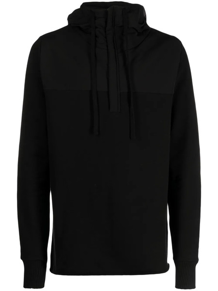  Thom Krom Half-zip Drawstring Hoodie - Black 
