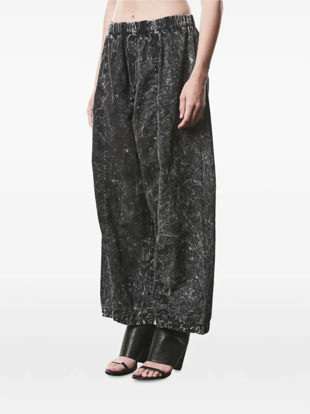  Thom Krom Marble-print Trousers - Black 