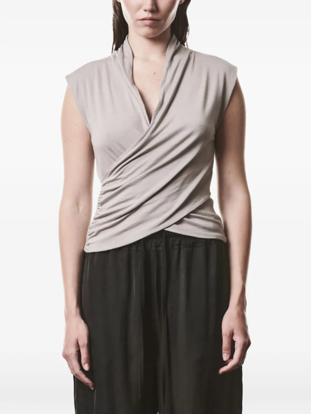  Thom Krom Surplice Sleeveless T-shirt - Neutrals 