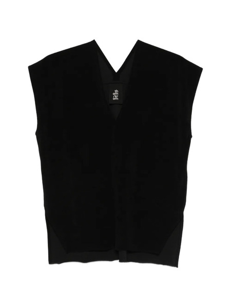  Thom Krom V-neck Sleeveless Top - Black 