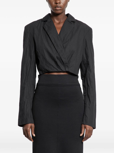  Thom Krom Wb3 Cropped Jacket - Black 