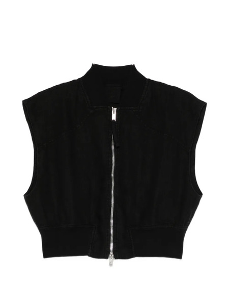  Thom Krom Zip-up Linen Jacket - Black 