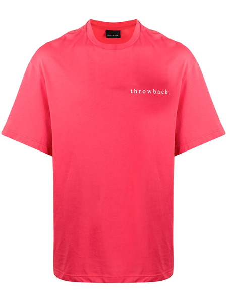  Throwback. Oversized Logo T-shirt - Red 