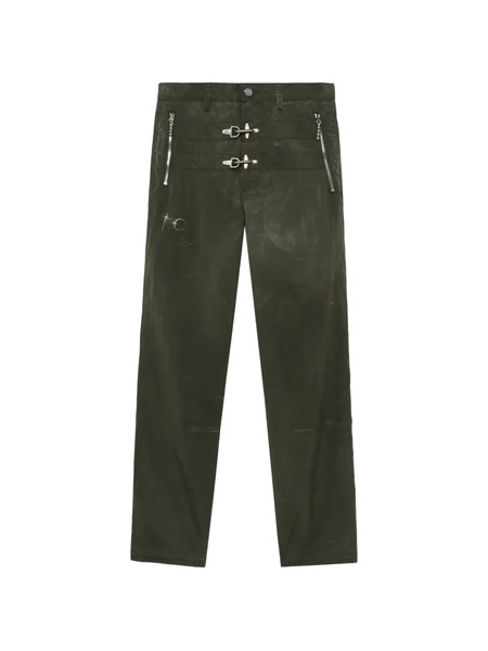  Thug Club Buckle-details Trousers - Green 