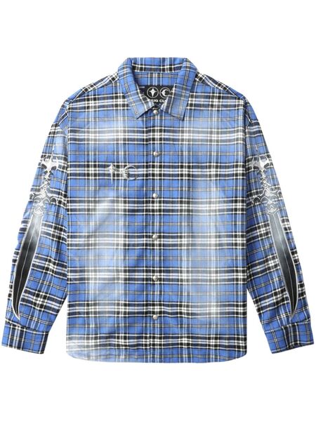  Thug Club Check-pattern Shirt - Blue 