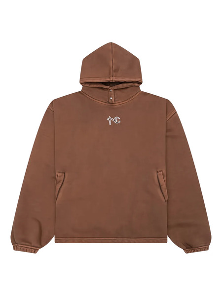  Thug Club Devil Peace Back-patch Hoodie - Brown 