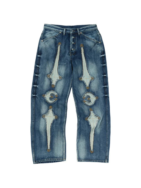  Thug Club Wide-leg Jeans - Blue 