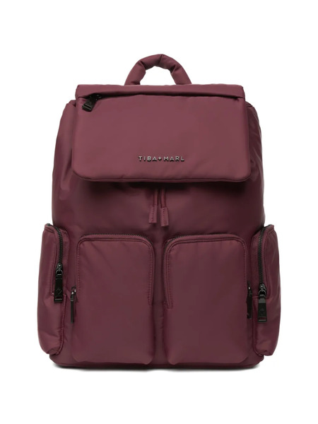  Tiba + Marl Alto Flap-top Pocketed Changing Backpack - Red 