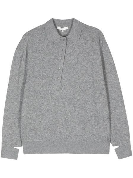  Tibi Easy Polo Shirt - Grey 