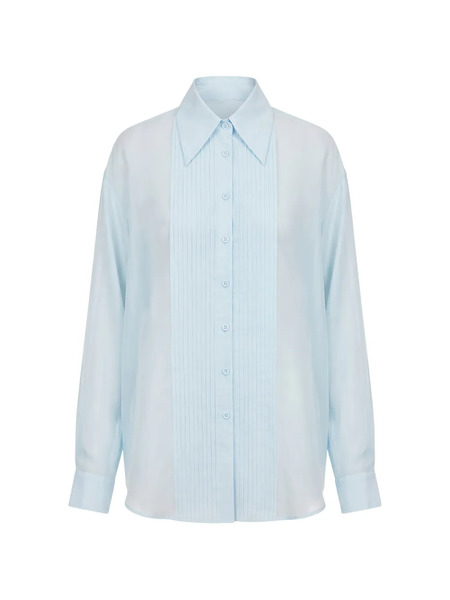  Tibi Pintucked Shirt - Blue 