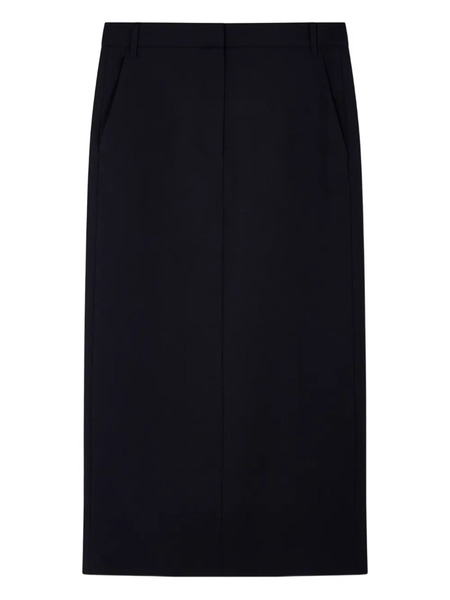  Tibi Rear-vent Midi Skirt - Blue 