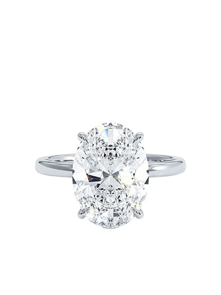 Tilla 14k White Gold Diamond Solitaire Ring - Silver 