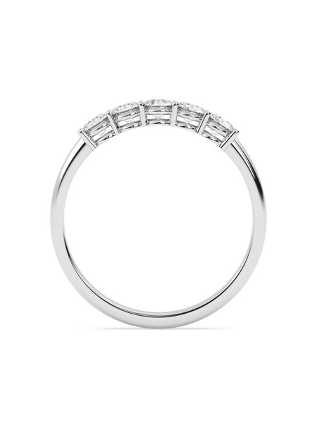  Tilla 14k White Gold Diamond Wedding Ring - Silver 