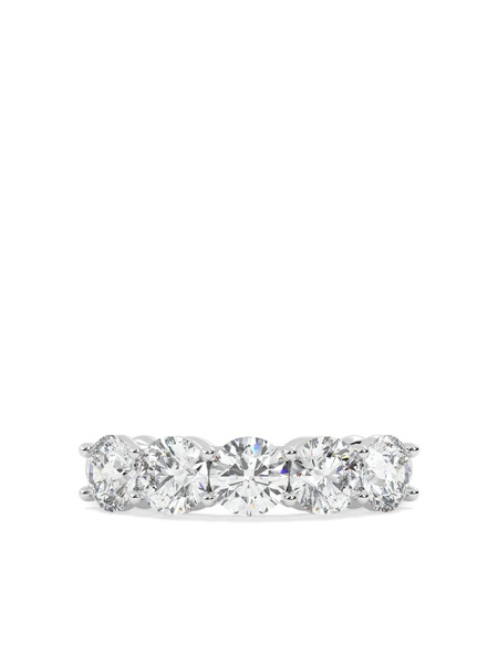  Tilla 14k White Gold Diamond Wedding Ring - Silver 