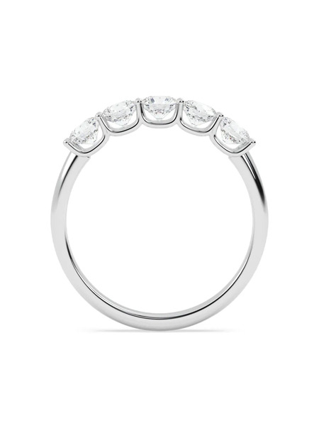  Tilla 14k White Gold Lab-grown Diamond Five-stone Ring - Silver 