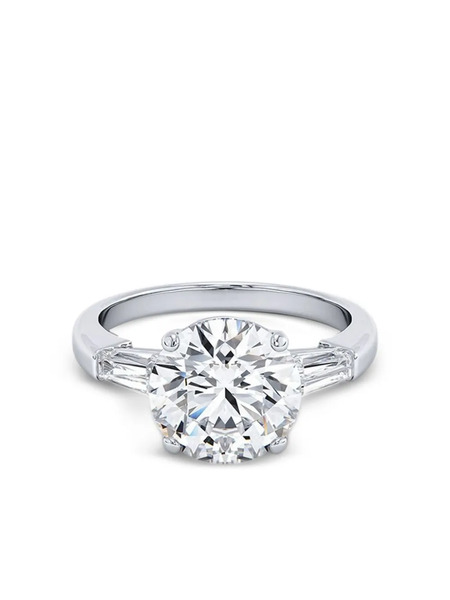  Tilla 14k White Gold Round Diamond Ring - Silver 