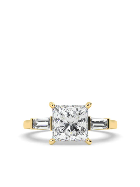  Tilla 14k Yellow Gold Diamond Three Stone Ring 