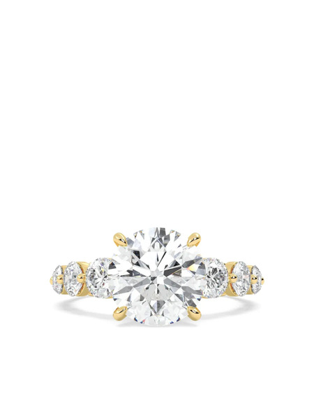  Tilla 14k Yellow Gold New Fashion Lab-grown Diamond Ring 