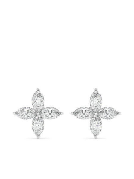  Tilla 14kt Marquise-cut Earrings - Silver 