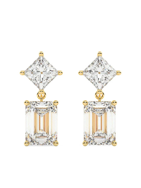  Tilla 14kt Princess-cut Earrings - Gold 