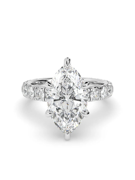  Tilla 14kt White Gold Diamond Ring - Silver 