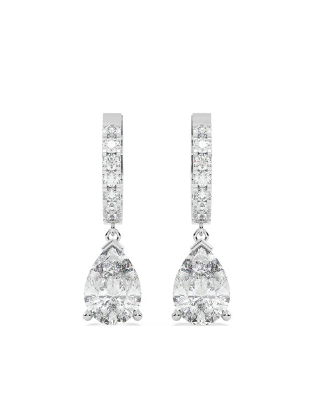  Tilla 14kt White Gold Pear-cut Earrings - Silver 