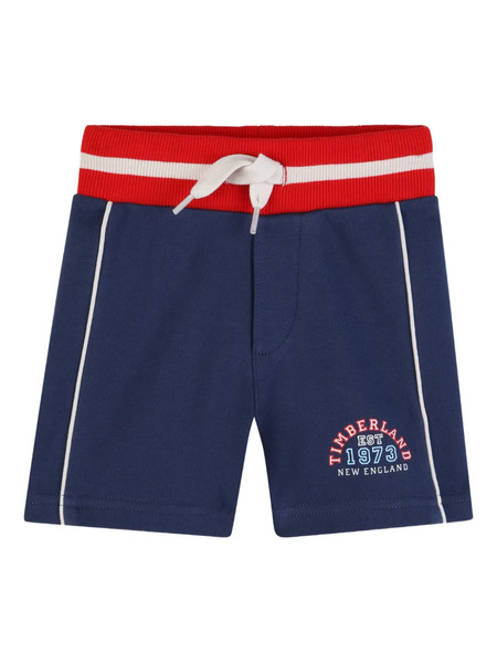  Timberland Kids Drawstring Contrast-trim Shorts - Blue 