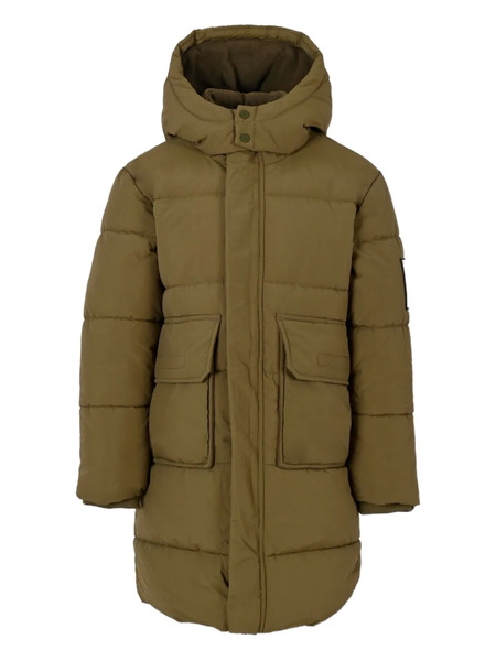  Timberland Kids Hooded Quilted Jacket - Brown 