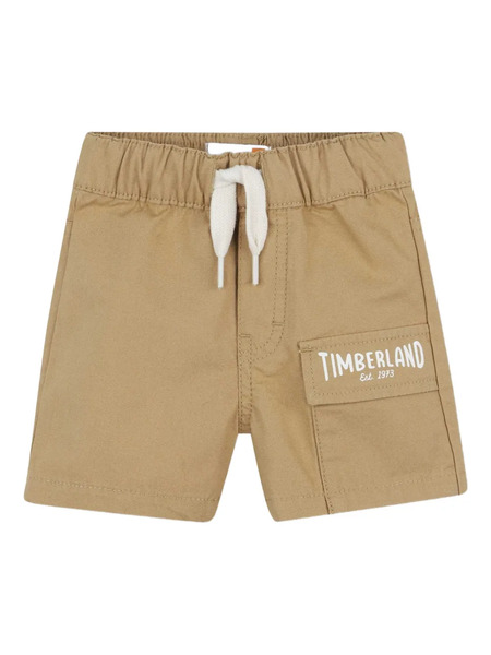  Timberland Kids Logo-patch Drawstring Shorts - Neutrals 