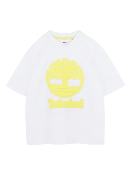  Timberland Kids Puff-logo T-shirt - White 